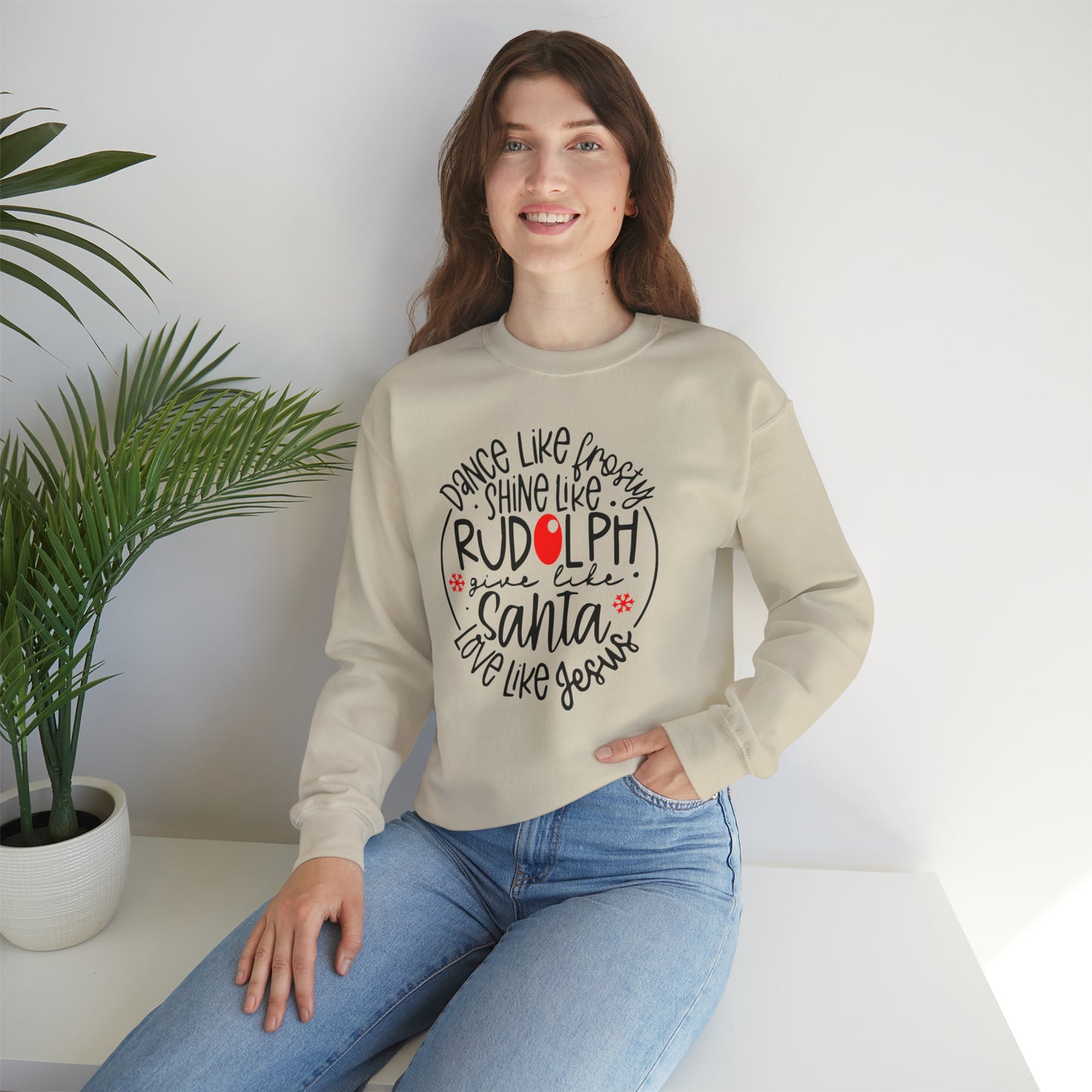 Dance Like Frosty & Love Like Jesus, Crewneck Sweatshirt