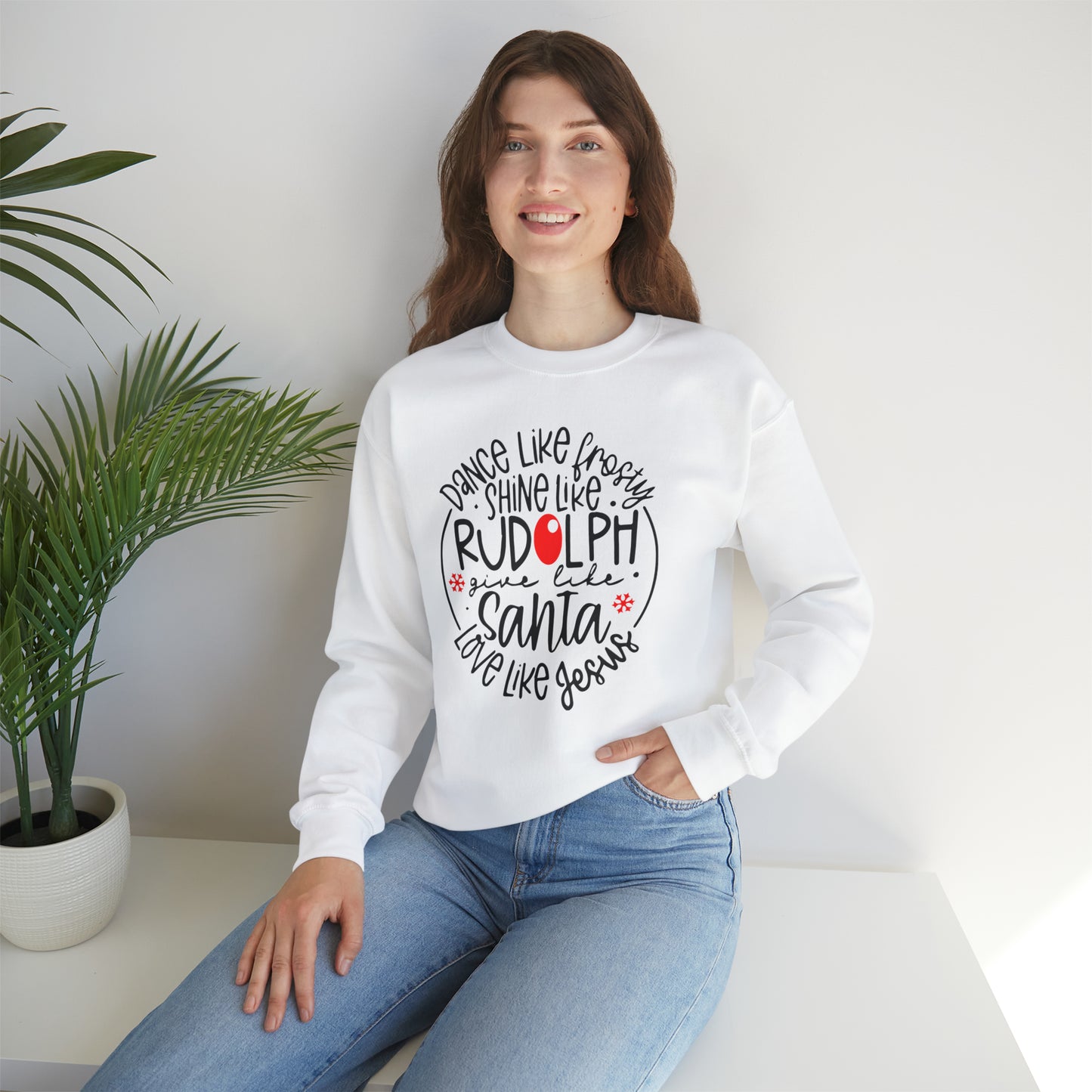 Dance Like Frosty & Love Like Jesus, Crewneck Sweatshirt